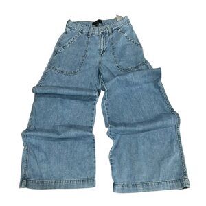 Banana Republic Women's Wide Leg Summer Weight High-Rise Jeans 2/26 Light Wash